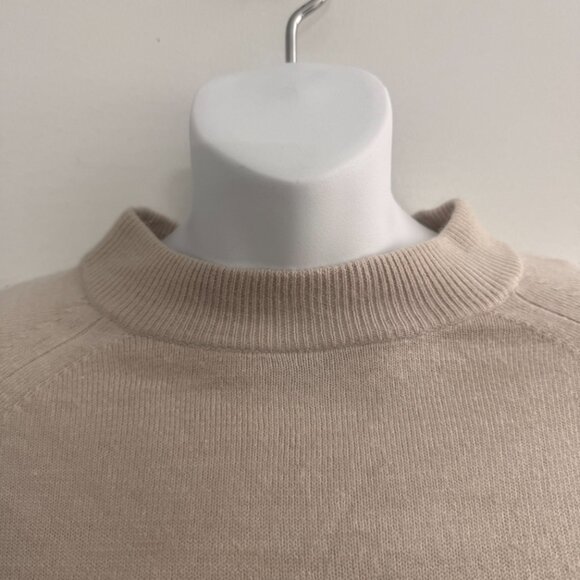 Vintage Designers Originals Quarter-Zip Knit Sweater | Cream Tan | Size M - Picture 5 of 9